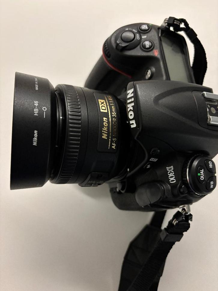 Nikon reflex D300 + lens AF-S  DX 35mm f1,8, Audio, Tv en Foto, Foto | Lenzen en Objectieven, Zo goed als nieuw, Standaardlens