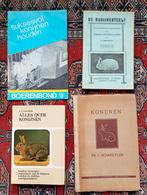 Vier oude boeken over konijnenkweek en - rassen
