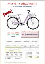 Vélo 24 pouces neuf – Jamais utilisé – 220€ (négociable), Ophalen, 24 inch, Trivia, Nieuw