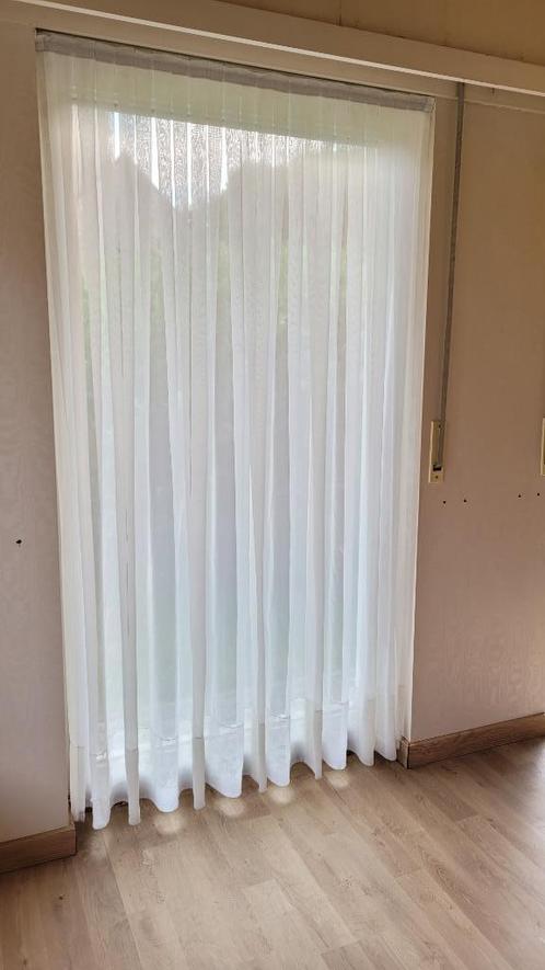 7 IDENTIEKE GORDIJNEN IN VOILE, Huis en Inrichting, Stoffering | Gordijnen en Lamellen, Gebruikt, 200 cm of meer, 100 tot 150 cm