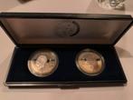 De dubbelmedaille Boudewijn & Fabiola - zilver, Postzegels en Munten, Ophalen of Verzenden, Zilver