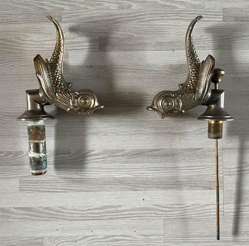 Vintage bronzen design badkamerset dolfijnen, Doe-het-zelf en Bouw, Buizen en Afvoer, Gebruikt, Ophalen of Verzenden