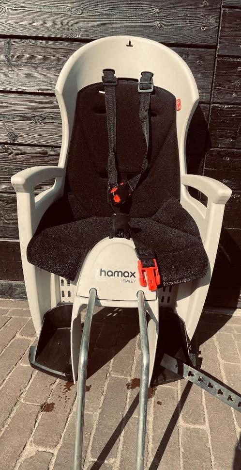 Hamax fietsstoel, Fietsen en Brommers, Fietsaccessoires | Fietsstoeltjes, Zo goed als nieuw, Achterzitje, 9 t/m 18 kg, Voetsteuntjes