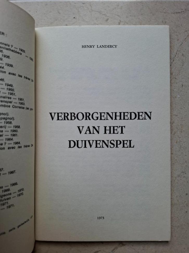 Henry Landercy duiven verborgenheden van het duivenspel, Dieren en Toebehoren, Vogels | Duiven