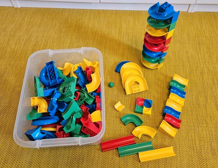 Hubelino knikkerbaan elementen (150!), Kinderen en Baby's, Speelgoed | Duplo en Lego, Zo goed als nieuw, Duplo, Complete set, Ophalen