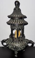 Bronzen wierookbrander met pagode en Boeddha - China 1950, Ophalen of Verzenden