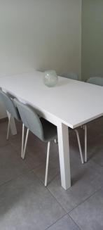 Table blanche (cuisine), Comme neuf, 100 à 150 cm, Rectangulaire, Autres essences de bois