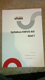 Syllabus OWVO AO deel 1 (sociaal-agogisch werk), Boeken, Nieuw, Ophalen of Verzenden
