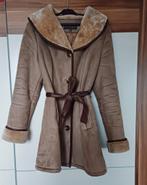 Warme winterjas lederlook, Ophalen of Verzenden, Zo goed als nieuw, Maat 42/44 (L)