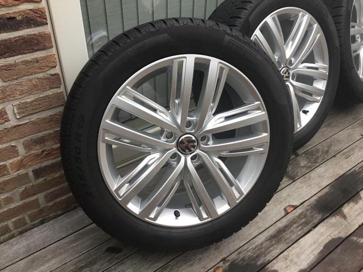 Originele Vw Tiguan II Auckland 19inch velg.+winterbanden, Auto-onderdelen, Banden en Velgen, Banden en Velgen, Winterbanden, 19 inch