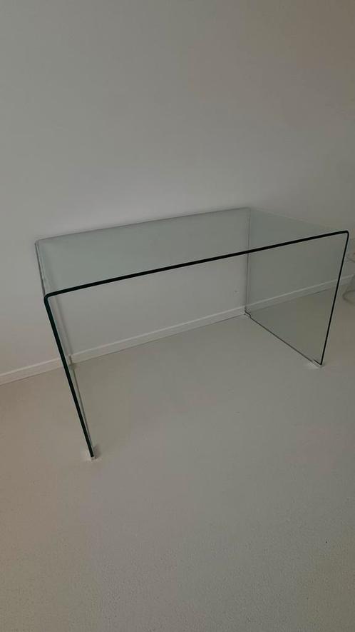 NIEUWE BUREAU GLAS DESIGN Zonder gebruikssporen, Huis en Inrichting, Tafels | Sidetables, Nieuw, 50 tot 75 cm, 100 tot 150 cm