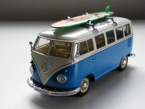 Modèle de voiture Volkswagen Bus T1 Transporter + Surfboard/, Hobby & Loisirs créatifs, Voitures miniatures | 1:24, Neuf, Bus ou Camion