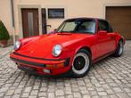 Porsche 911 Carrera 3.2 Targa, 4 zetels, Achterwielaandrijving, 1282 kg, Zwart