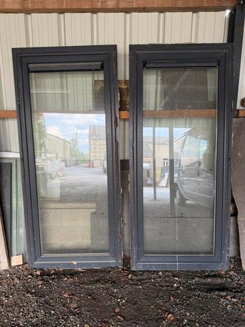 Châssis PVC gris/blanc, Châssis de fenêtre, 75 à 150 cm, Synthétique, Enlèvement