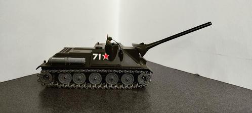 Solido Tank Panzer SU 100 USSR ref 208 3 / 1964 ijzer, Verzamelen, Militaria | Algemeen, Landmacht, Miniatuur of Beeldje, Ophalen of Verzenden