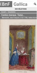 Gravure inédite+Marquise de Lambert+Gravelot+de Longueil, Enlèvement ou Envoi