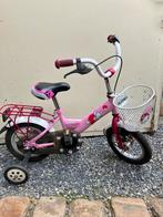 Kinderfiets 12 inch met korfje en wieltjes, Ophalen, Zo goed als nieuw