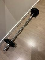 Halterstang barbell 2x 2,5 kg en 2 x 5 kg, Sport en Fitness, Fitnessmaterialen, Ophalen, Zo goed als nieuw