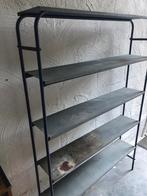 Vintage industriële metalen wandrek, Huis en Inrichting, Ophalen, Gebruikt