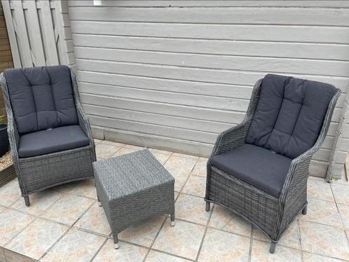 Tuinset van 2 zetels met kussens en klein tafeltje, Tuin en Terras, Tuinsets en Loungesets, Tuinset, Ophalen
