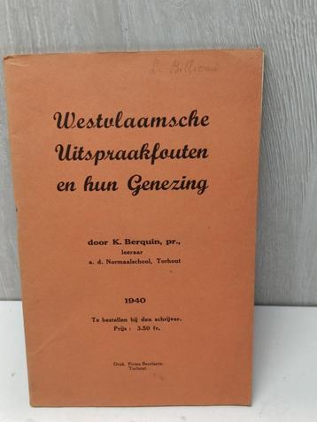 Westvlaamsche uitspraakfouten en hun genezing Berquin beschikbaar voor biedingen