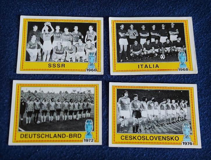 4 versch. Panini stickers voetbal 'Euro 1980 - teams' #10/18, Hobby en Vrije tijd, Stickers en Plaatjes, Nieuw, Meerdere stickers