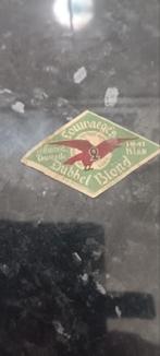 Oud bieretiket br. LOUWAEGE'S DUBBEL BLOND, Verzamelen, Biermerken, Ophalen of Verzenden