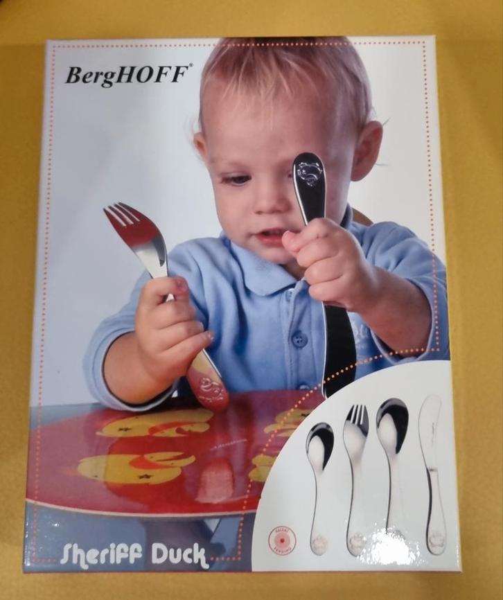Set de couverts pour enfants, Berghoff, canard shérif, 4 piè, Enfants & Bébés, Aliments pour bébé & Accessoires, Enlèvement ou Envoi