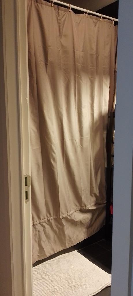 Douchegordijnen, Huis en Inrichting, Badkamer | Badtextiel en Accessoires, Zo goed als nieuw, Overige typen, Bruin, Ophalen