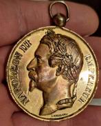Verguld met fijn goud medaille Napoleon III, Ophalen, Goud