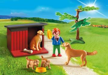 PLAYMOBIL Golden Retrievers met puppy's - 6134 beschikbaar voor biedingen