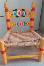 Kinderstoeltje hout met rotan zitting, Ophalen, Zo goed als nieuw, Hout