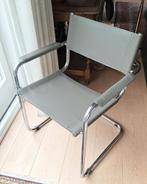 Vintage Mart Stam bauhaus stoel, Ophalen, Zo goed als nieuw, Metaal, Vintage, leer