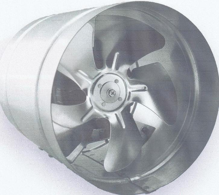 Extracteur d'air galvanisé 180 m³/h, di. 160 mm x long.175mm, Bricolage & Construction, Ventilation & Extraction, Neuf, Extracteur