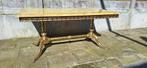 Marmer salontafel met bronzen voet., Huis en Inrichting, Tafels | Salontafels, Ophalen, Overige materialen, 50 tot 100 cm, 50 tot 75 cm