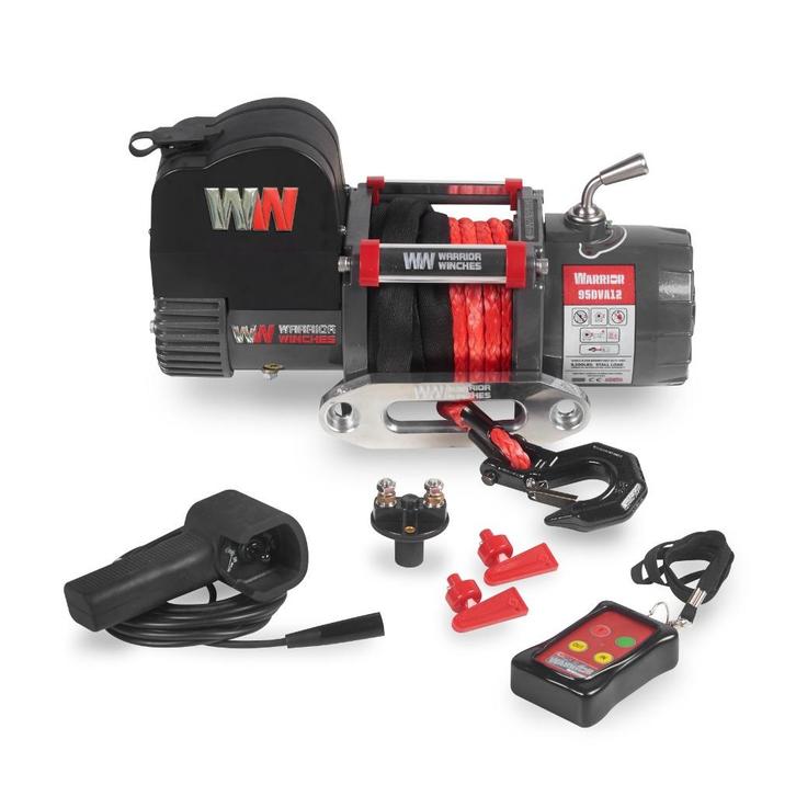 Warrior Samurai Winch 4,300 kg Short 12V Synthetisch Touw, Watersport en Boten, Overige Watersport en Boten, Nieuw, Ophalen of Verzenden