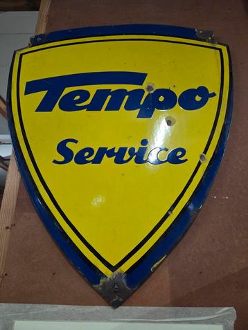 plaque emaille Tempo service, Enlèvement