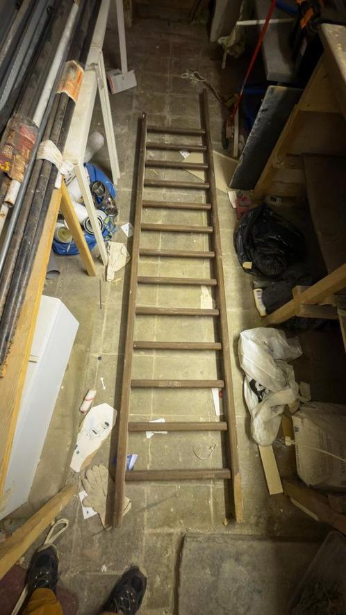 ladder hout  voor mezzanine of loftbed, Doe-het-zelf en Bouw, Ladders en Trappen, Gebruikt, Ladder, 2 tot 4 meter, Ophalen