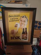2 ingekaderde reclame posters bier bink, Verzamelen, Ophalen