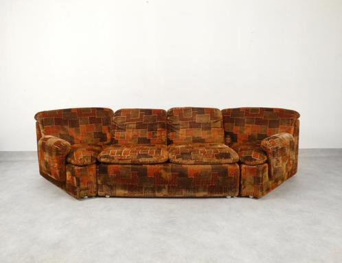 Vintage 70's modular sofa, Huis en Inrichting, Zetels | Zetels, Gebruikt, Hoekbank, Driepersoons, 200 tot 250 cm, 75 tot 100 cm