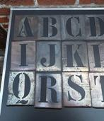 Oude set Franse sjablonen met alfabet, Ophalen of Verzenden, Gebruikt, Overige typen