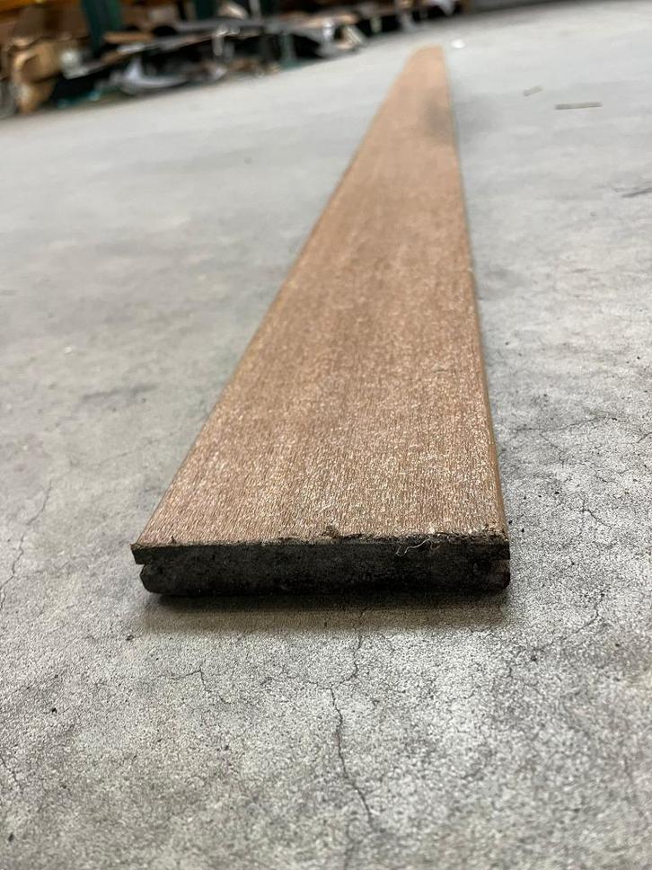 Vlonderplank massief teak 480cm, Tuin en Terras, Terrasdelen en Vlonders, Zo goed als nieuw, Composiet, Ophalen