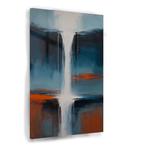 Cascade abstraite avec peinture sur verre orange et bleu 100, Maison & Meubles, Envoi, Neuf