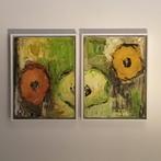 MOOI INGEKADERD TWEELUIK VAN GENTSE KUNSTENAAR ALEX WENGE, Antiek en Kunst, Ophalen