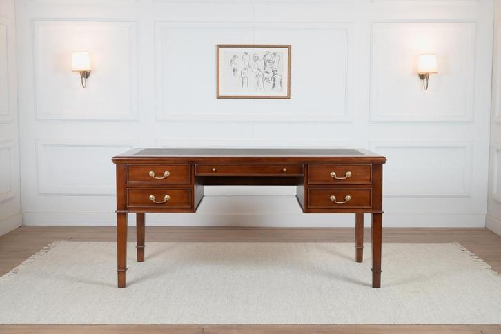 Klassiek Engels bureau 160x80 NIEUW (schrijftafel), Huis en Inrichting, Bureaus, Nieuw, Bureau, Ophalen of Verzenden