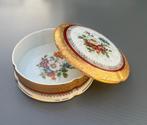 Bonbonnière en porcelaine de Limoges à décor doré, Collections, Enlèvement ou Envoi, Utilisé, Porcelaine, Autres types