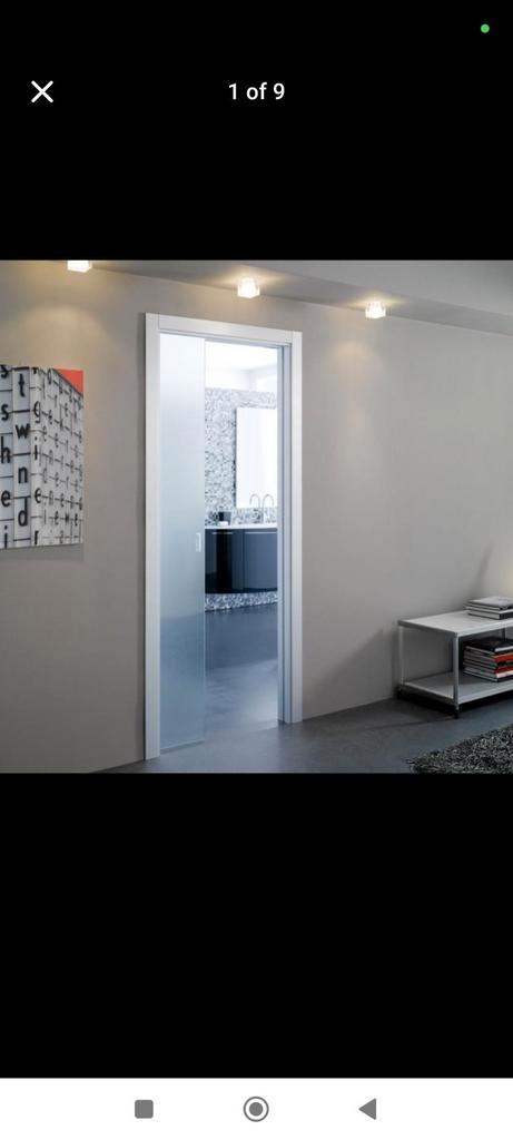 Uniek 90 ECLISSE-zaksysteem, met deur, frame en, Doe-het-zelf en Bouw, Raamkozijnen en Schuifdeuren, Hout, Ophalen