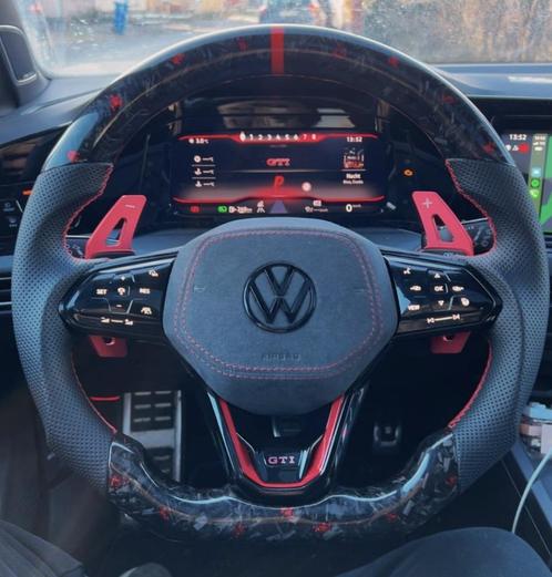 Volkswagen Golf 8 stuur forged carbon custom leder, Auto-onderdelen, Besturing, Volkswagen, Nieuw, Ophalen of Verzenden