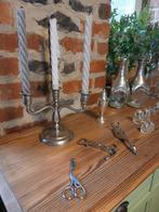 Mooie tinnen kandelaar, Antiek en Kunst, Ophalen of Verzenden
