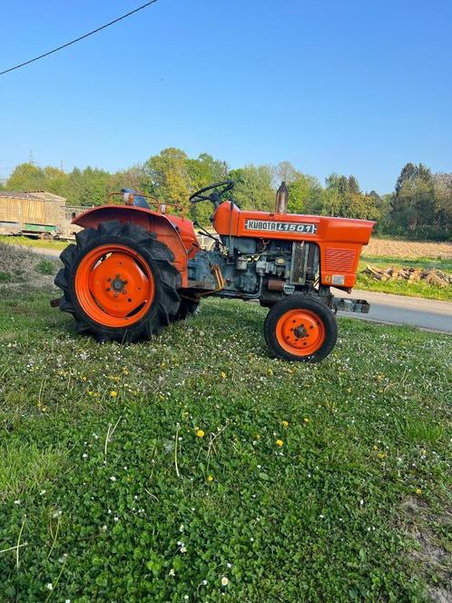 **prachtige kubota l1501 18pk wielgewichten kruip trekhaak**, Tuin en Terras, Zitmaaiers, Elektrische starter, Versnellingen, Ophalen